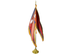 Nepal Indoor Presentation Flagpole Set - 11' Gold Pole