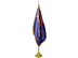 New Zealand Indoor Presentation Flagpole Set - 11' Gold Pole