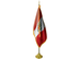 Peru Indoor Presentation Flagpole Set - 11' Gold Pole