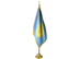 Palau Indoor Presentation Flagpole Set - 11' Gold Pole