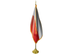 Poland Indoor Presentation Flagpole Set - 11' Gold Pole