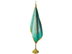 Saudi Arabia Indoor Presentation Flagpole Set - 11' Gold Pole