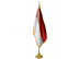 Singapore Indoor Presentation Flagpole Set - 11' Gold Pole