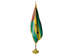 Sao Tome and Principe Indoor Presentation Flagpole Set - 11' Gold Pole