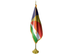 Seychelles Indoor Presentation Flagpole Set - 11' Gold Pole