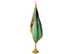 Turkmenistan Indoor Presentation Flagpole Set - 11' Gold Pole