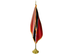 Trinidad and Tobago Indoor Presentation Flagpole Set - 11' Gold Pole