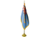 Tuvalu Indoor Presentation Flagpole Set - 11' Gold Pole