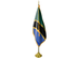 Tanzania Indoor Presentation Flagpole Set - 11' Gold Pole