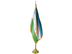 Uzbekistan Indoor Presentation Flagpole Set - 11' Gold Pole