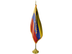 Venezuela Indoor Presentation Flagpole Set - 11' Gold Pole