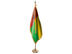 Guinea-Bissau Indoor Presentation Flagpole Set - Oak Pole