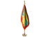 Grenada Indoor Presentation Flagpole Set - Oak Pole