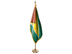 Guyana Indoor Presentation Flagpole Set - Oak Pole