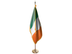 Ireland Indoor Presentation Flagpole Set - Oak Pole