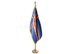 Iceland Indoor Presentation Flagpole Set - Oak Pole