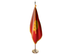 Kyrgyzstan Indoor Presentation Flagpole Set - Oak Pole