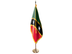 Saint Kitts and Nevis Indoor Presentation Flagpole Set - Oak Pole