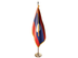 Laos Indoor Presentation Flagpole Set - Oak Pole