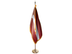 Latvia Indoor Presentation Flagpole Set - Oak Pole