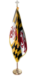 Maryland Indoor Presentation Flagpole Set