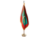 Maldives Indoor Presentation Flagpole Set - Oak Pole