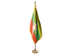 Myanmar Indoor Presentation Flagpole Set - Oak Pole