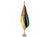 Mozambique Indoor Presentation Flagpole Set - Oak Pole