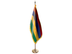 Mauritius Indoor Presentation Flagpole Set - Oak Pole