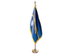 Nauru Indoor Presentation Flagpole Set - Oak Pole