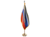 Russia Indoor Presentation Flagpole Set - Oak Pole