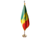 Senegal Indoor Presentation Flagpole Set - Oak Pole