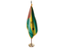 Sao Tome and Principe Indoor Presentation Flagpole Set - Oak Pole