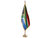 South Africa Indoor Presentation Flagpole Set - Oak Pole