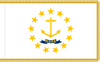 Rhode Island Indoor Presentation Flagpole Set