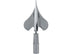 7" Silver Army Spear Ornament