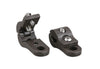 A pair of bronze talon mounting brackets with silver screws, shown on a plain white background.