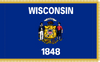 Wisconsin Indoor Presentation Flagpole Set