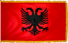 Albania Indoor Presentation Flagpole Set - 11' Gold Pole