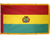 Bolivia Indoor Presentation Flagpole Set - Oak Pole