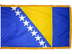 Bosnia and Herzegovina Indoor Presentation Flagpole Set - 11' Gold Pole