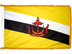 Brunei Indoor Presentation Flagpole Set - 11' Gold Pole