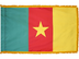 Cameroon Indoor Presentation Flagpole Set - 11' Gold Pole