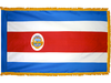 Costa Rica Indoor Presentation Flagpole Set - 11' Gold Pole