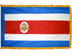 Costa Rica Indoor Presentation Flagpole Set - Oak Pole