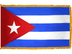 Cuba Indoor Presentation Flagpole Set - 11' Gold Pole