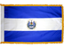 El Salvador Indoor Presentation Flagpole Set - Oak Pole