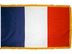 France Indoor Presentation Flagpole Set - Oak Pole