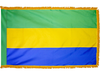 Gabon Indoor Presentation Flagpole Set - 11' Gold Pole