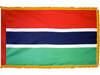 Gambia Indoor Presentation Flagpole Set - 11' Gold Pole